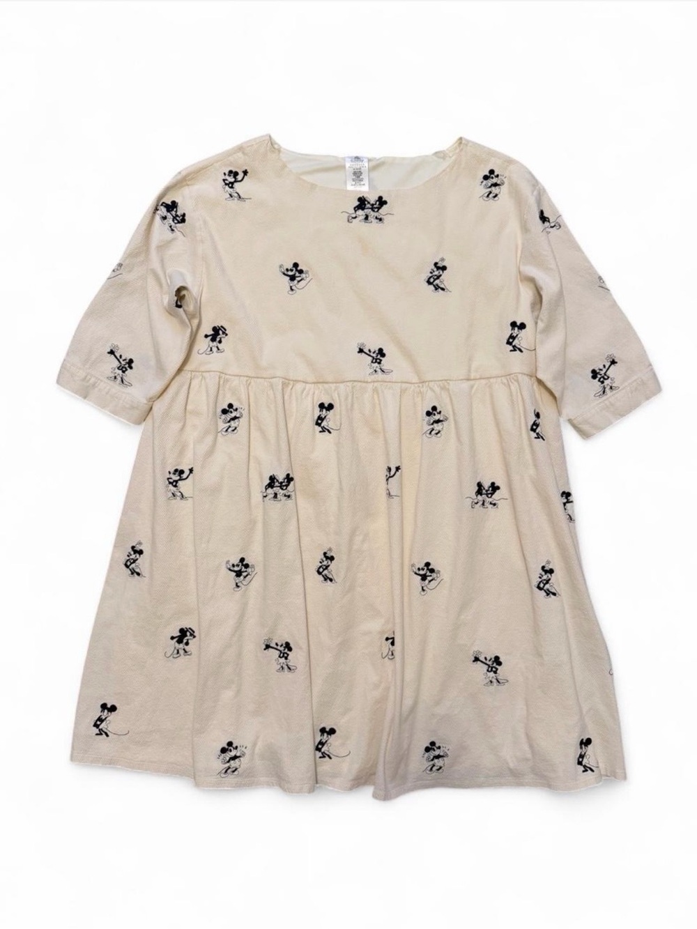 Vintage Disney Cream Dress with Mickey Print
